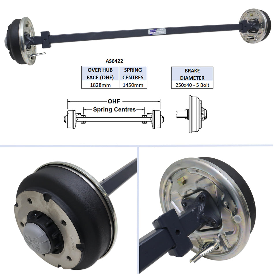 AS6422 - Complete Axle - DP Range, LM6G, CT166, TT3621