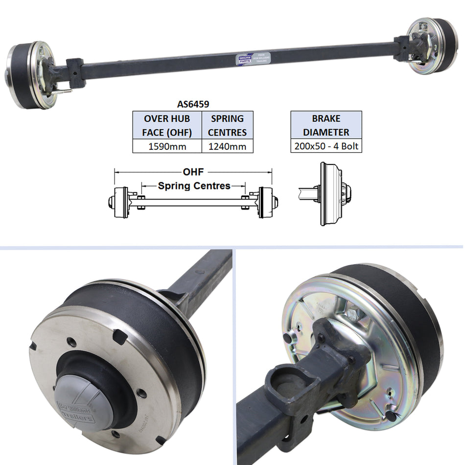AS6459 - Complete Axle - GH94+3, GH94+3BT