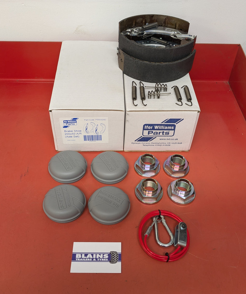 Basic Brake Service Kit - Ifor Williams Twin Axle (2700kg)