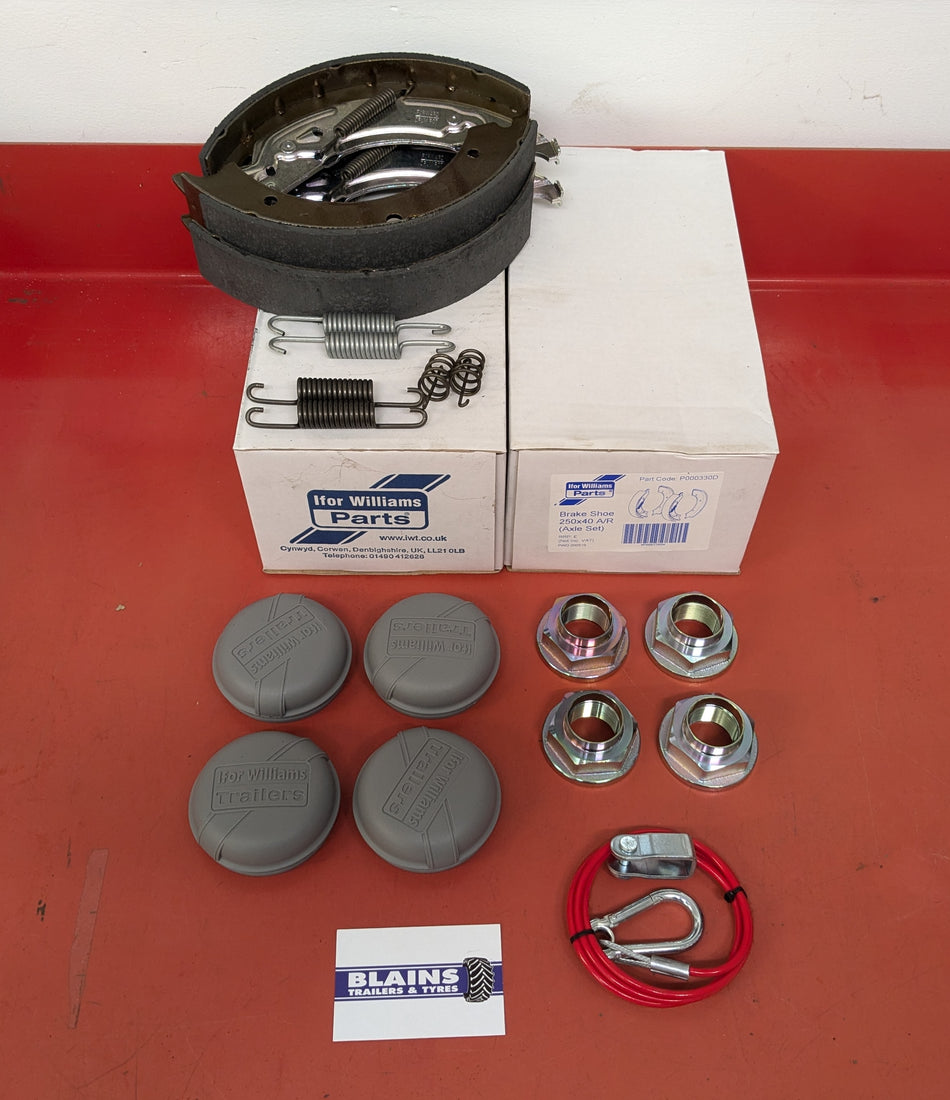 Basic Brake Service Kit - Ifor Williams Twin Axle (3500kg)