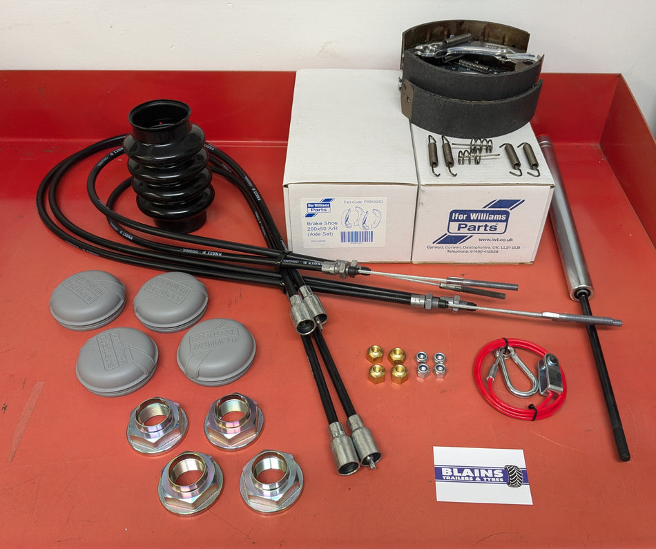 Full Brake Service Kit - Ifor Williams Twin Axle (2700kg)