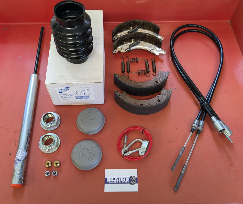 Full Brake Service Kit - Ifor Williams Single Axle