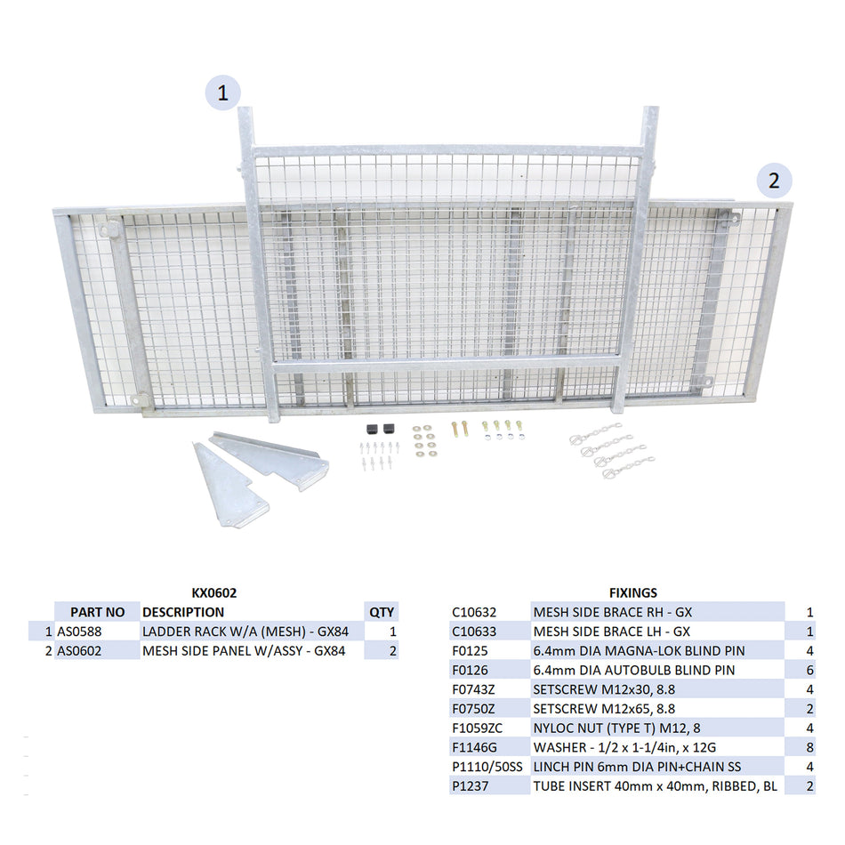 KX0602 - GX84 Mesh Side Kit