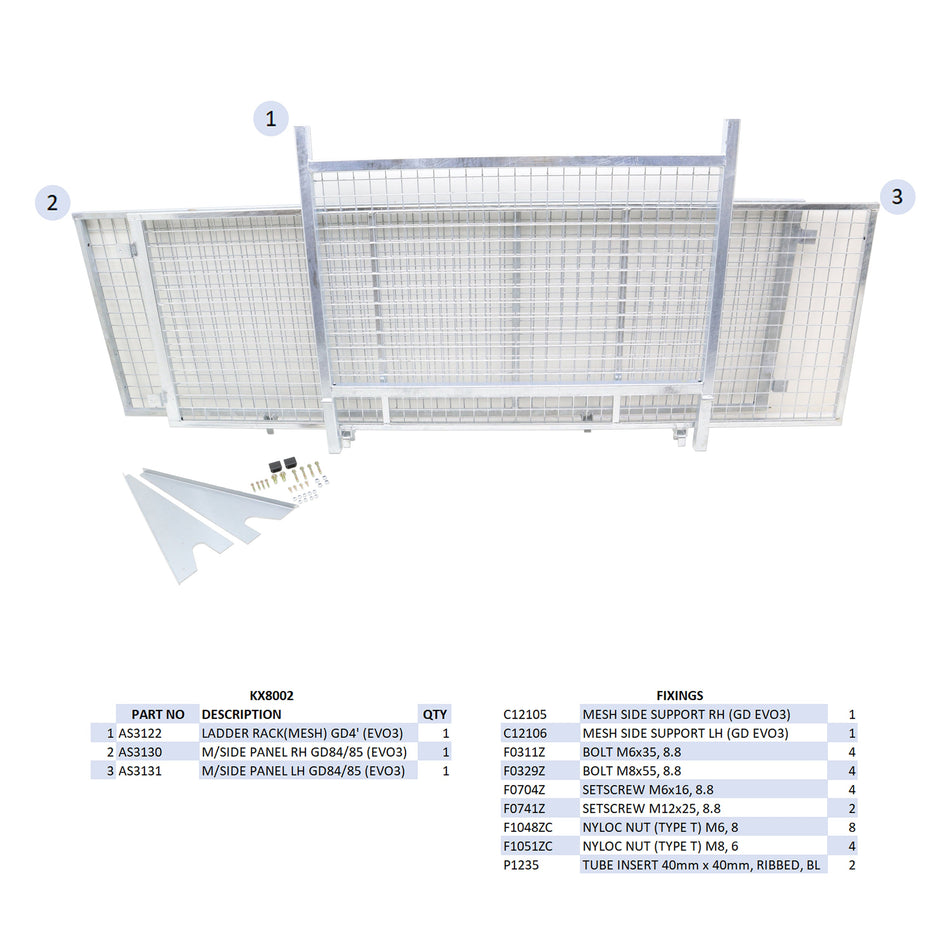 KX8002 - GD84 Mesh Side Kit