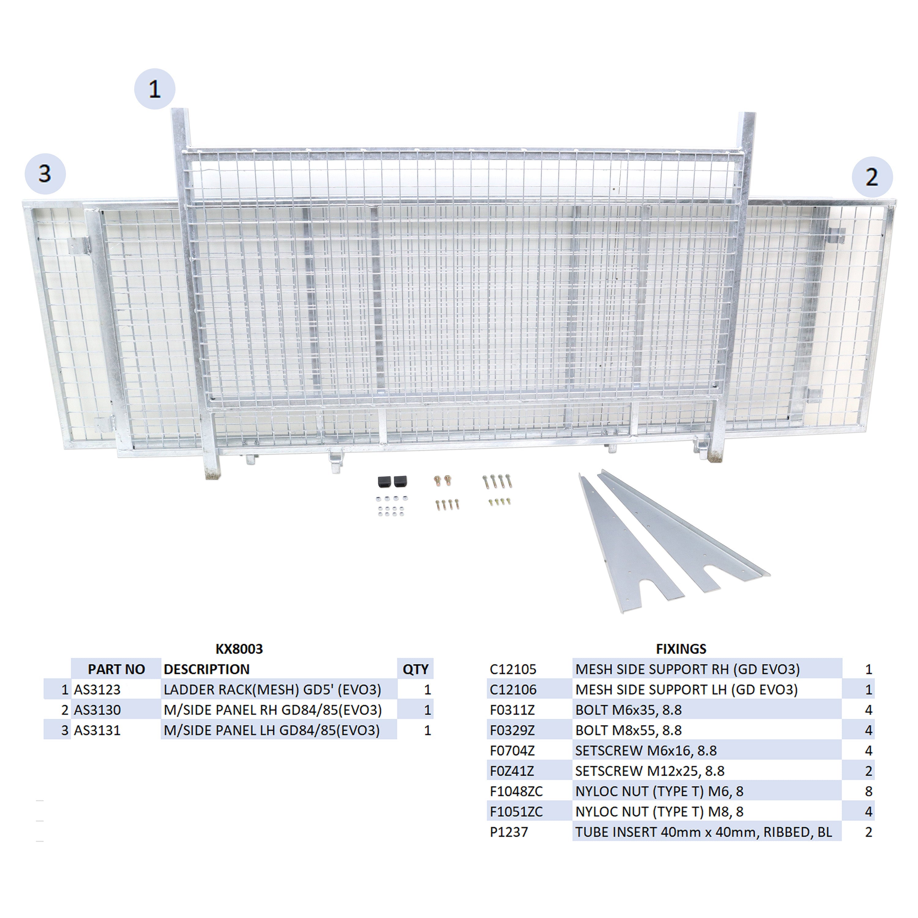KX8003 - GD85 Mesh Side Kit