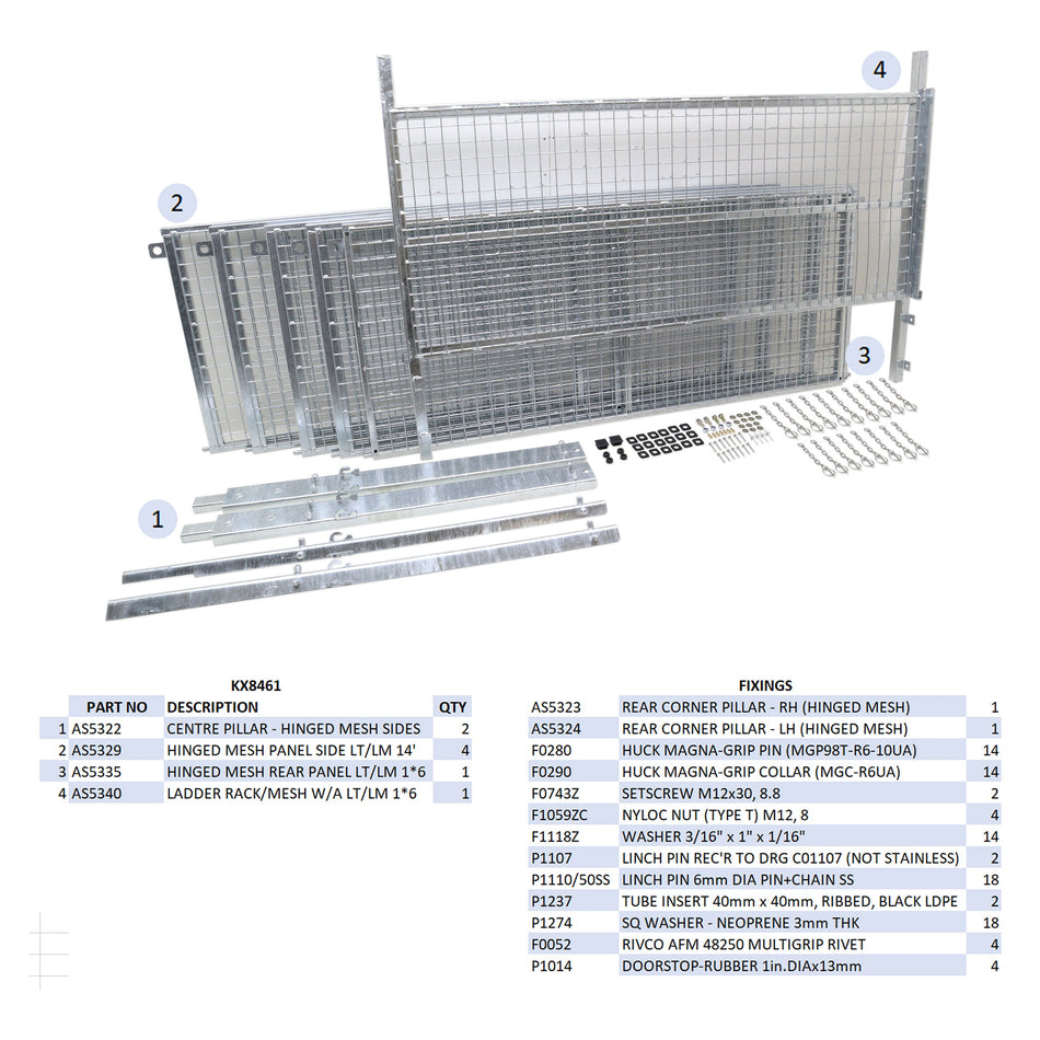 KX8461 - LT/LM146G Hinged Mesh Kit