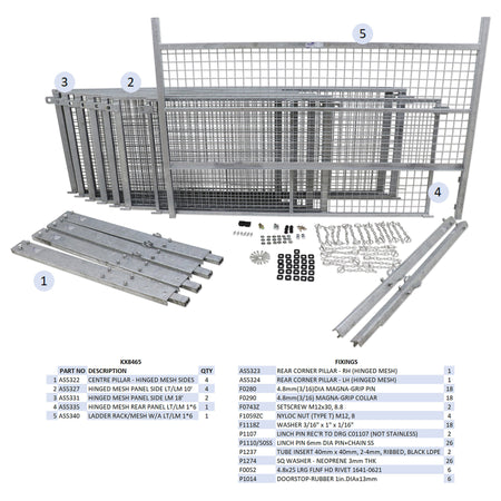 KX8465 - LT/LM186G Hinged Mesh Kit