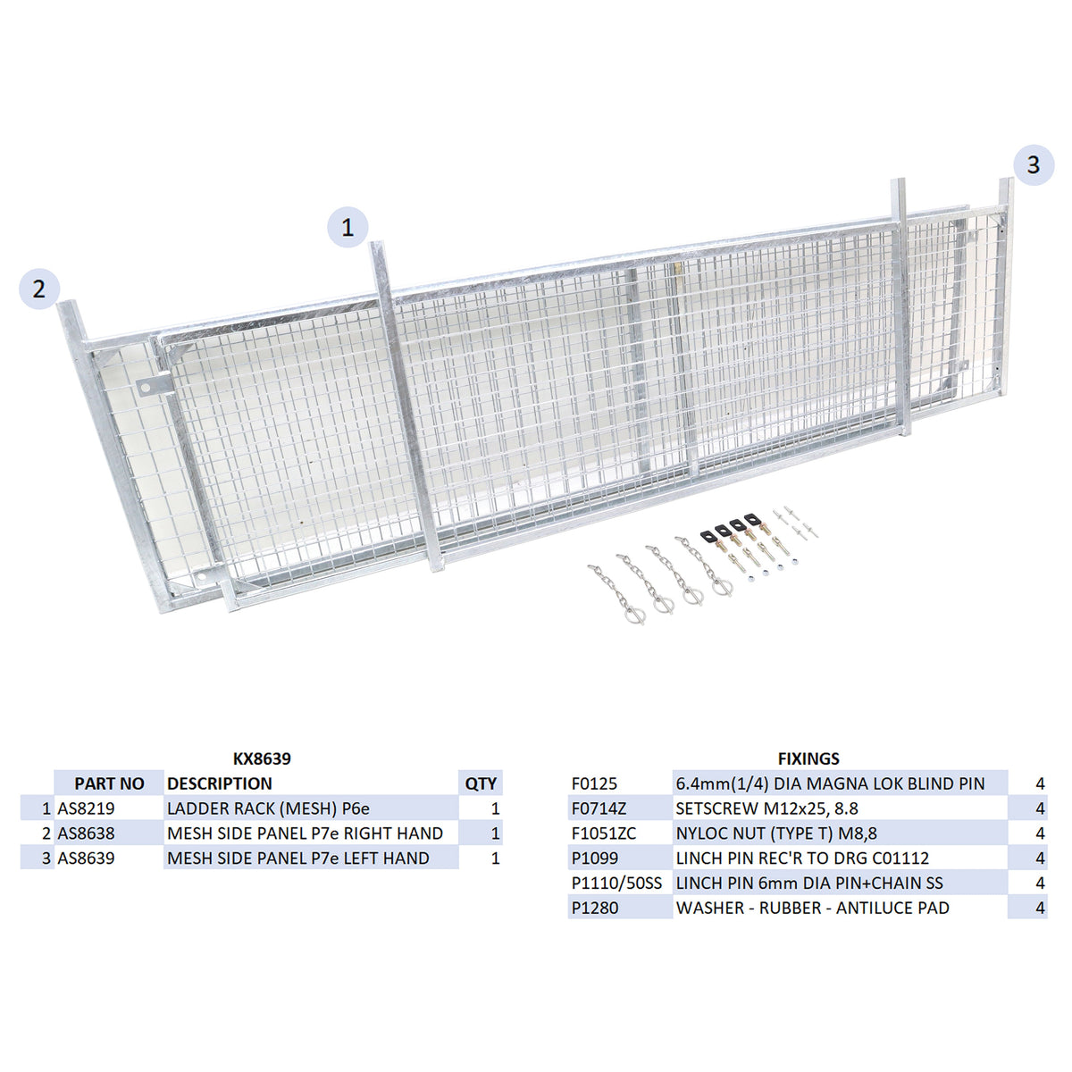 KX8639 - Mesh Side Kit P7e