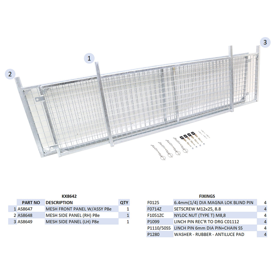 KX8642 - Mesh Side Kit P8e