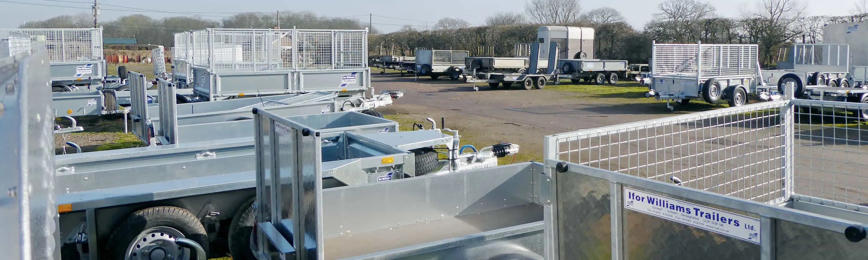 Trailers in the yard ready for sale